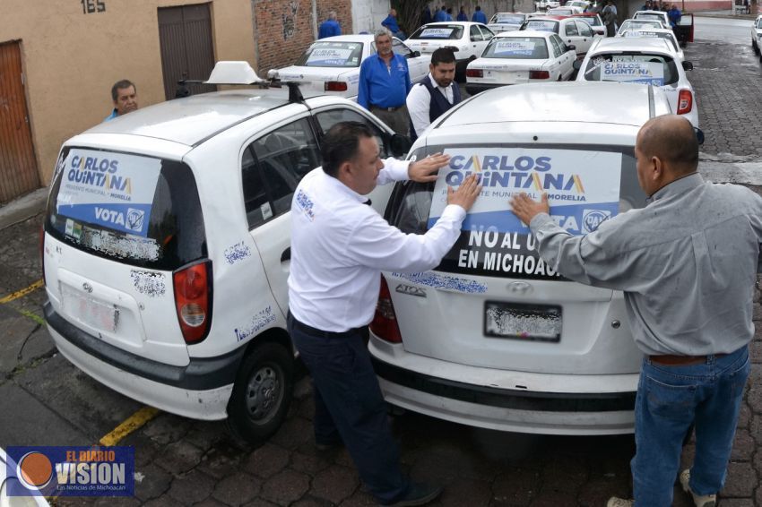 Carlos Quintana es respaldado por transportistas 
