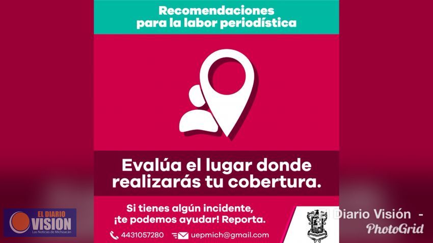 Contribuye Gobierno de Michoacán con CNDH en favor de periodistas
