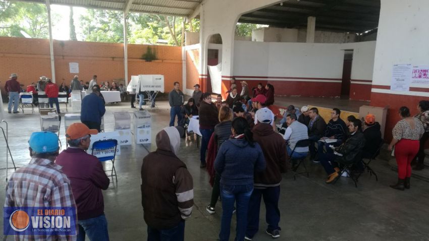 Sin incidentes en la apertura de casillas en Huiramba 