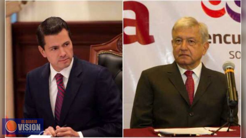 Peña Nieto recibe hoy a AMLO en Palacio Nacional