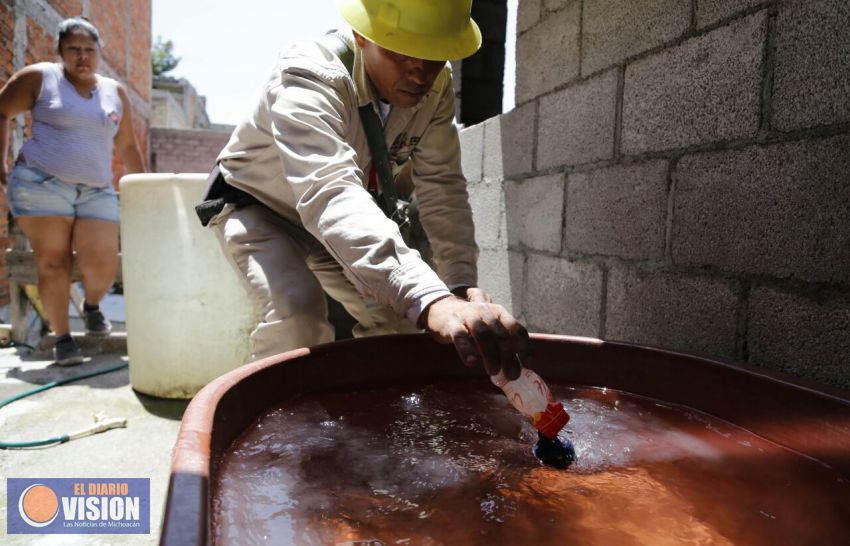 Continúa SSM con acciones preventivas para el combate contra el dengue en Morelia