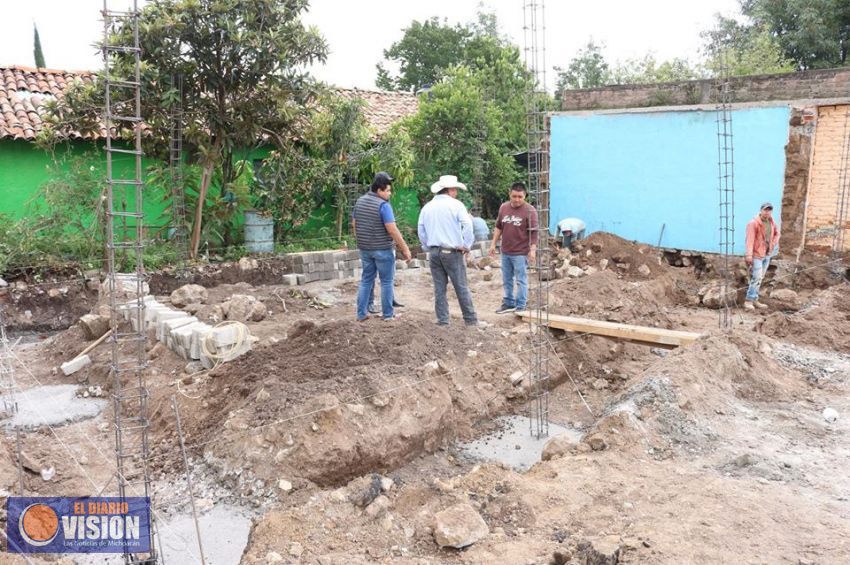 Inician trabajos en la rehabilitación de la Casa Ejidal de la Tenencia de la Cañada, Coeneo