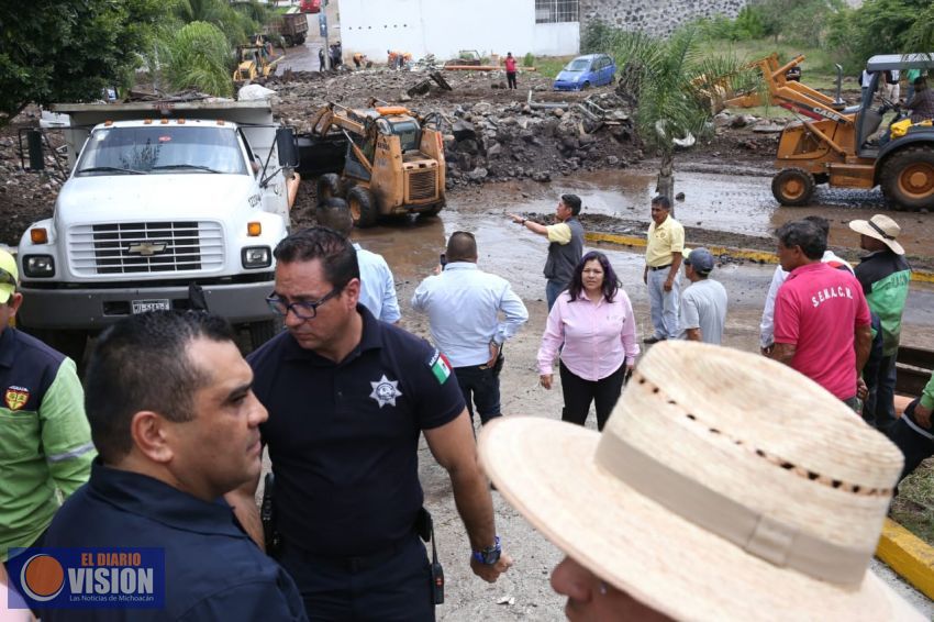 De manera oportuna, atiende Gobierno del Estado contingencia por lluvia en Morelia 