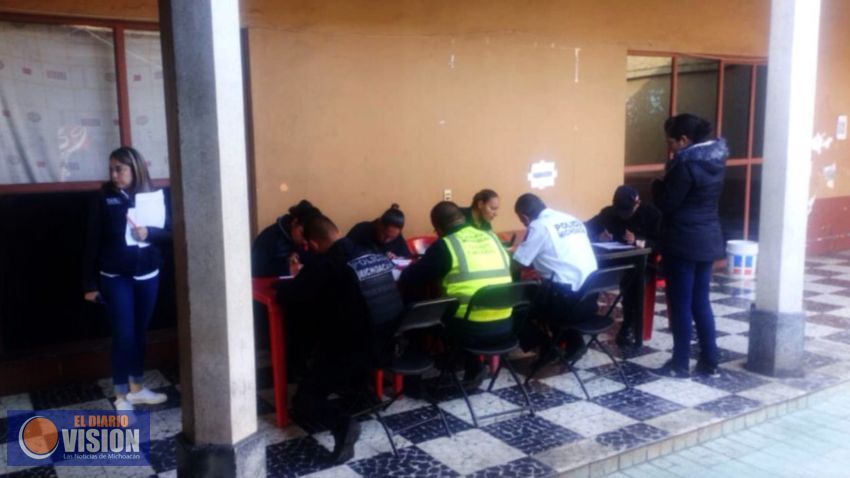 Realiza SSP valoración integral a elementos de la región Uruapan