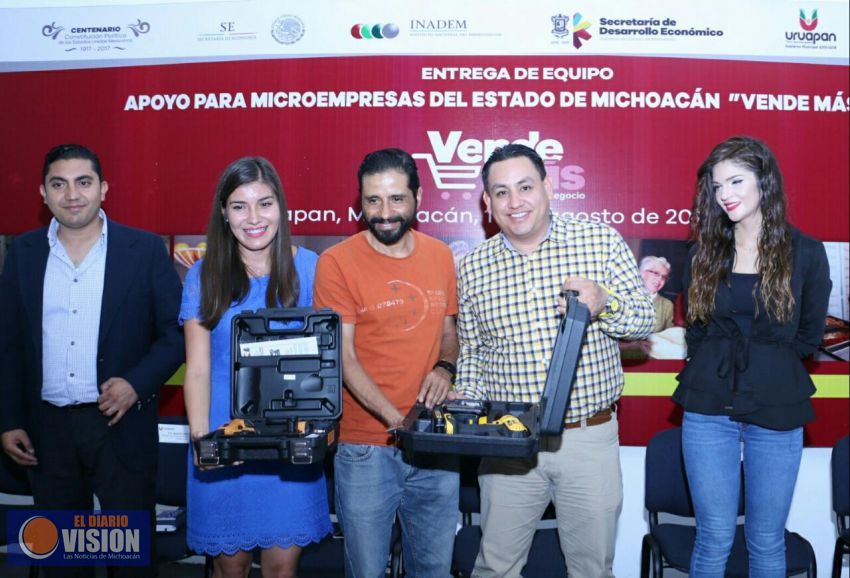 Fortalecen a microempresas de Uruapan con equipo y capacitación
