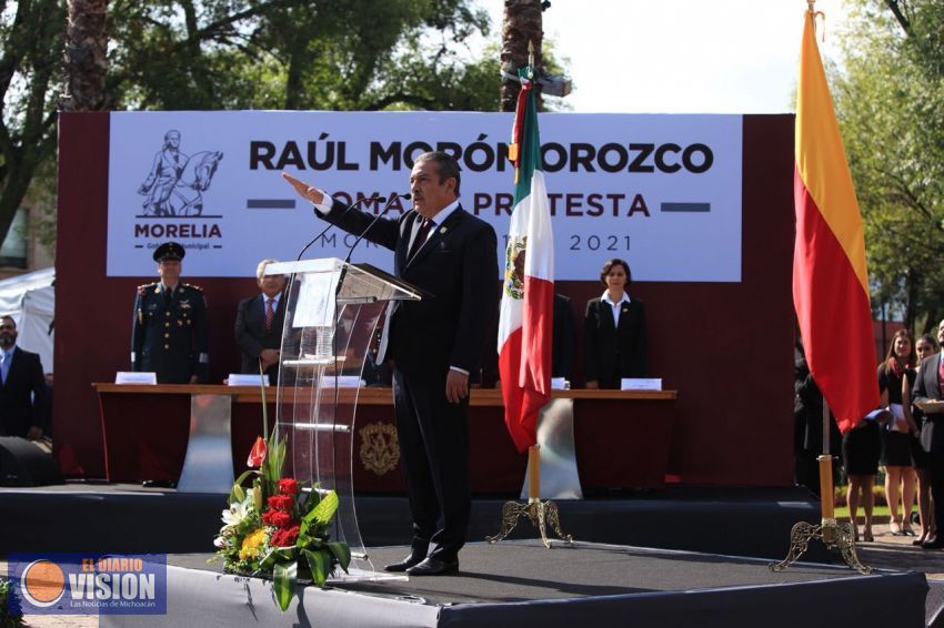 Hoy comienza una nueva historia para Morelia, Raúl Morón compromete desarrollo y bienestar