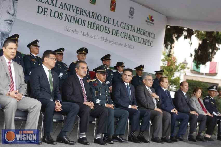 Rinden homenaje a Gesta Heroica de los Niños Héroes en su aniversario CLXXI