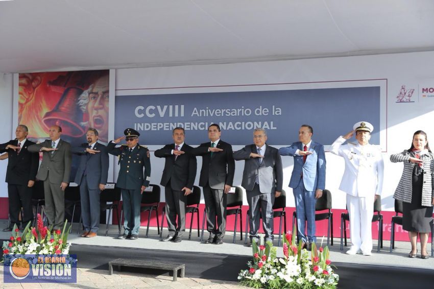 Preside Gobernador Ceremonia Cívica del 208 Aniversario de la Independencia de México 