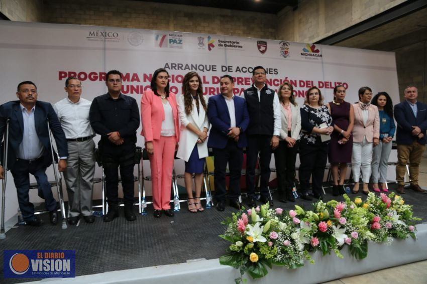 Arranca Gobierno del Estado acciones del Programa Nacional de Prevención del Delito, en Uruapan