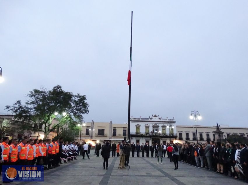 Realizan acto conmemorativo al 19S en Morelia 