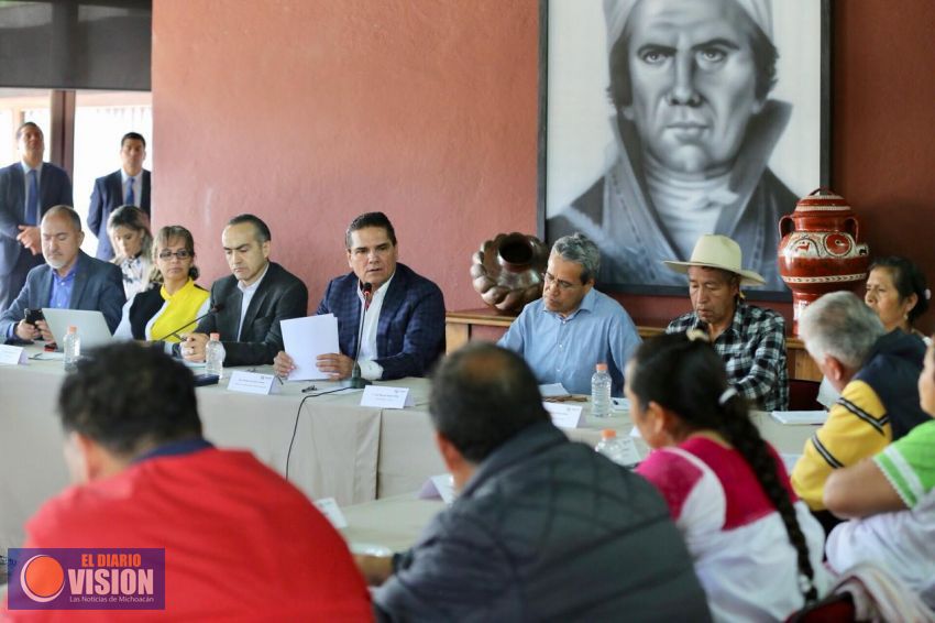 Establece Gobernador mesa de trabajo permanente con el Concejo Mayor de Cherán
