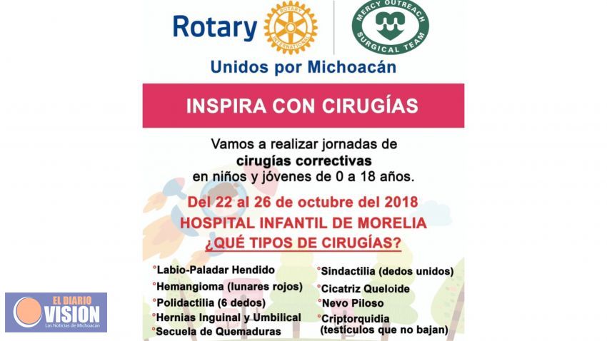 Organizan Rotarios Jornadas Correctivas Gratuitas