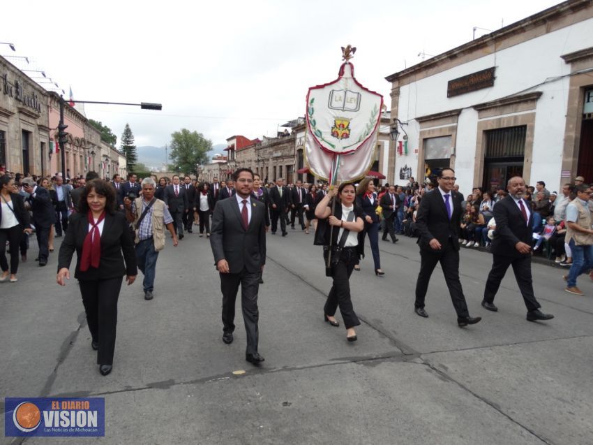 Ayuntamiento de Morelia viste con desfile cívico militar Aniversario del Natalicio de Morelos