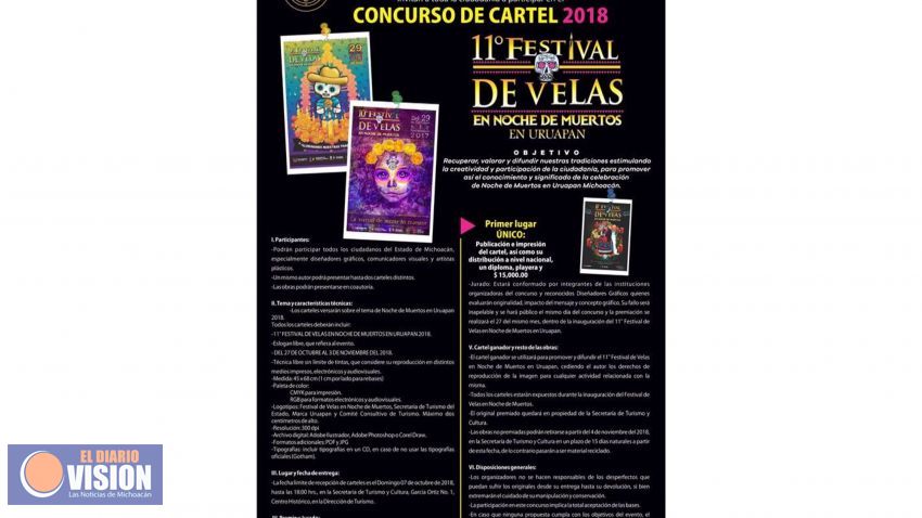 Este domingo vence plazo para inscribir carteles del XI “Festival de Velas 2018”