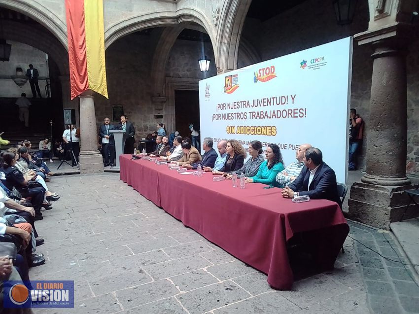 Gobierno de Morelia, a favor de combatir las adicciones.
