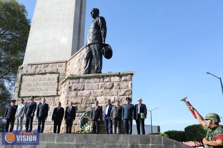 Raúl Morón encabeza el XLVIII Aniversario Luctuoso de Lázaro Cárdenas