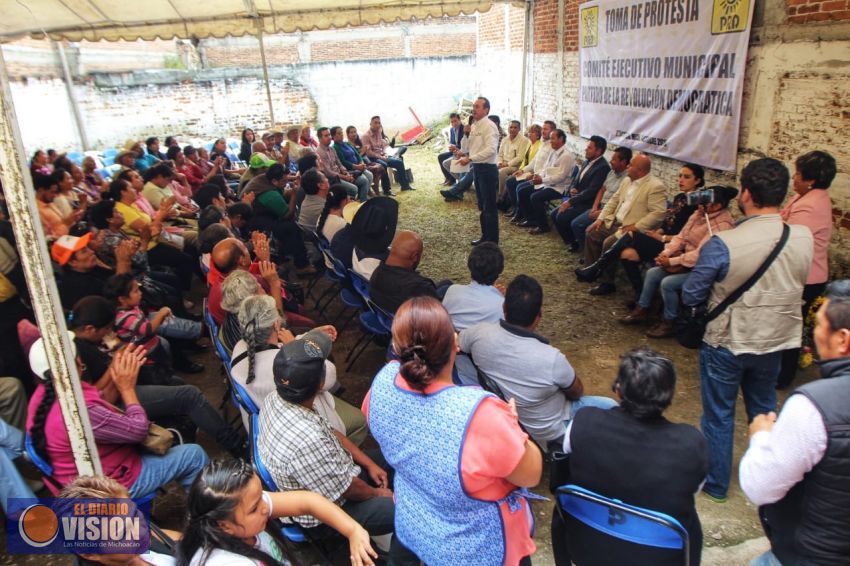 PRD Michoacán, consolidando la reestructuración de sus comités municipales