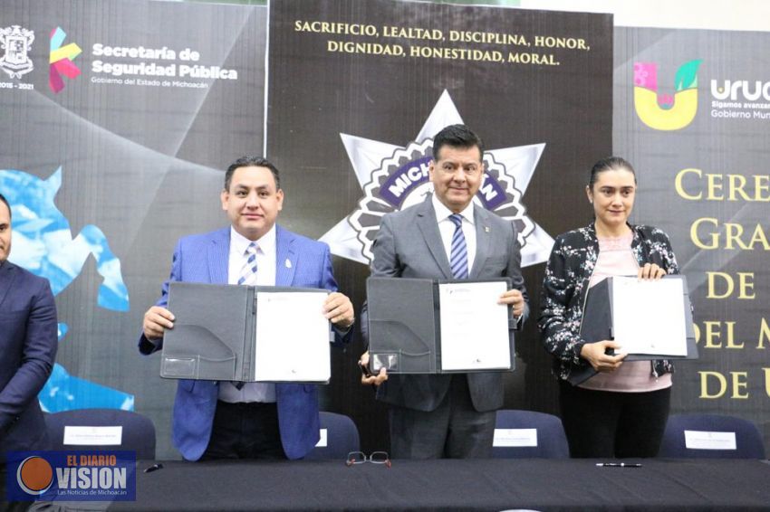 Víctor Manríquez firmó convenio de Coordinación de Seguridad Estado-Municipio