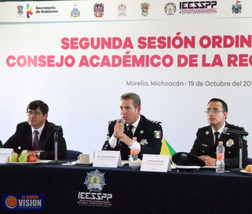 IEESSPP fortalece la profesionalización policial a través del Consejo Académico de la Región Occide