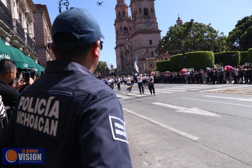 Saldo blanco, desfile Deportivo - Militar por 108 aniversario de la Revolución Mexicana: SSP