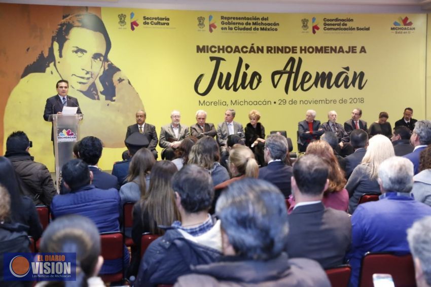 Realiza Gobierno del Estado homenaje póstumo al actor michoacano Julio Alemán