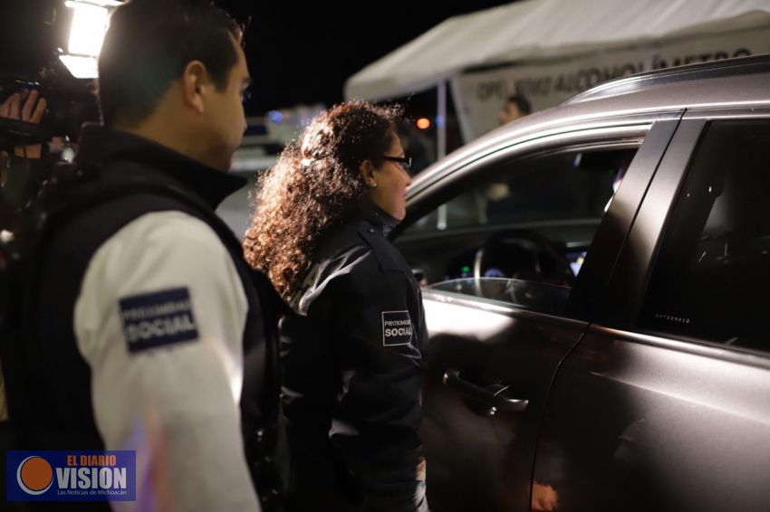 Policía de Morelia pone en marcha alcoholímetro al Sur de la ciudad