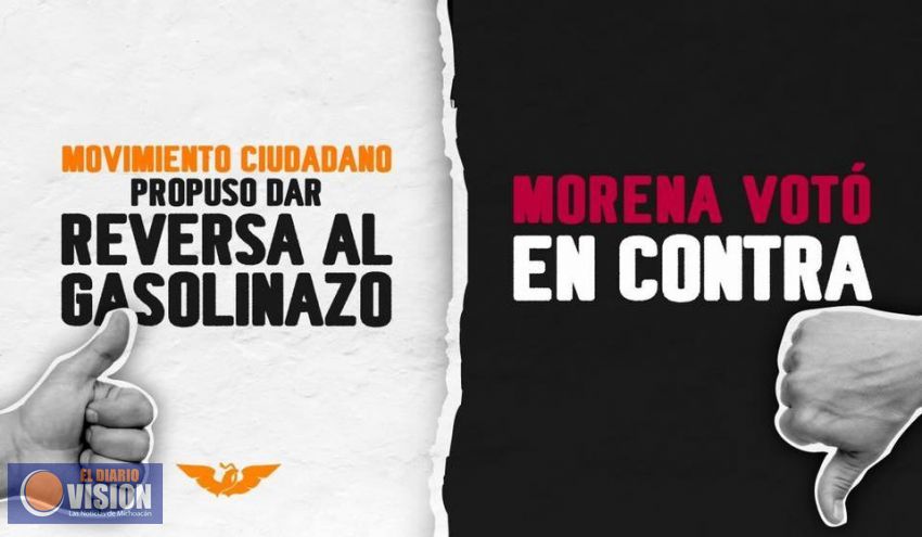 Morena rechaza dar reversa al gasolinazo; están sordos a la exigencia de los ciudadanos: MC