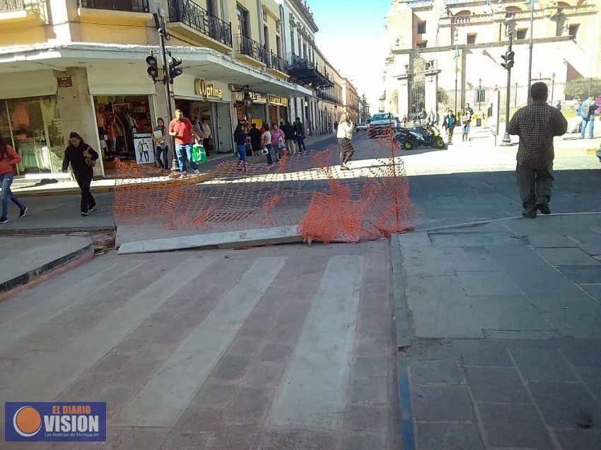 Gobierno de Morelia retomará obras del Centro Histórico hasta el 7 de enero