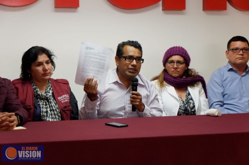 Consejo Estatal de Morena en Michoacán manifiestan apoyo a Sergio Pimentel como su Presidente