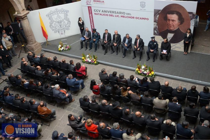 Ayuntamiento de Morelia conmemora el CCV Aniversario del Natalicio de Don Melchor Ocampo