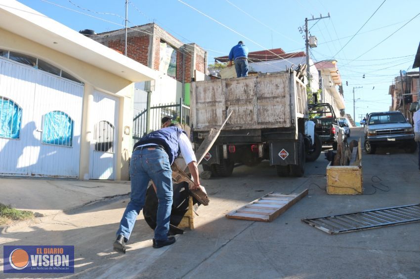 Implementan Operativo de Desalojo de Áreas Invadidas en Uruapan