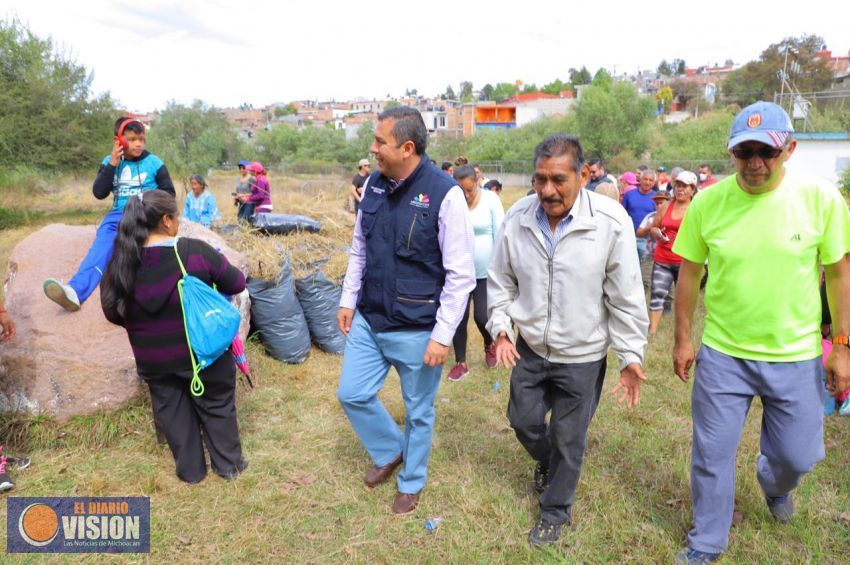 Impulsa Sedesoh recuperación de espacios públicos en colonias de Morelia 