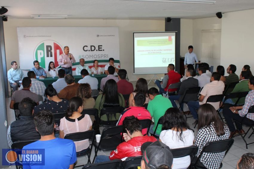 Instala PRI mesas estratégicas para la afiliación y refrendo de jóvenes 