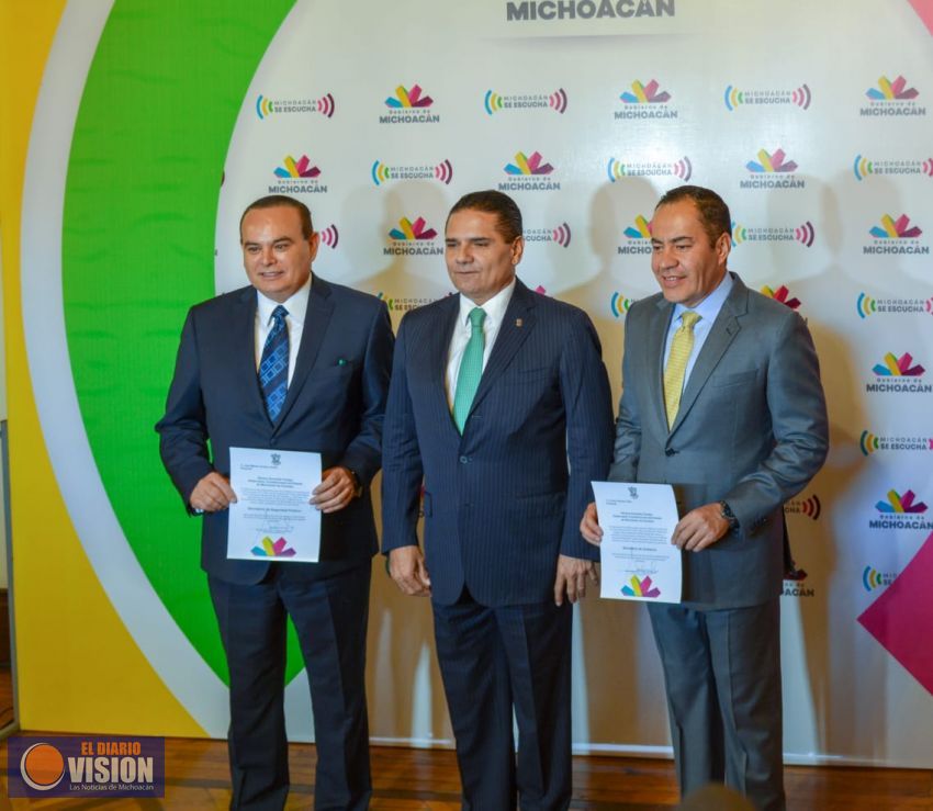 Anuncia Gobernador relevos, Carlos Herrera a la Segob y José Martín Godoy SSP