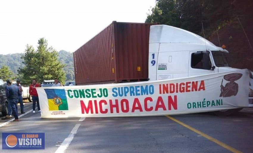 Consejo Supremo Indígena tomará mañana 5 carreteras federales en Michoacán
