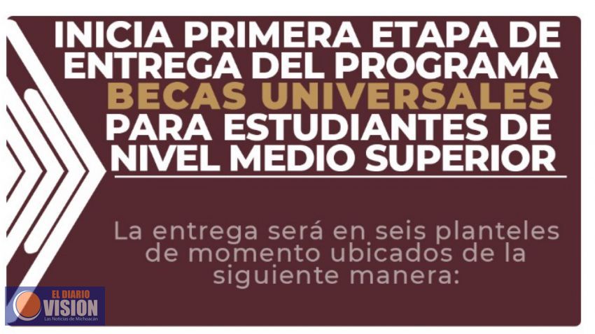 Continúa primera etapa de entrega de Becas Benito Juárez en Michoacán