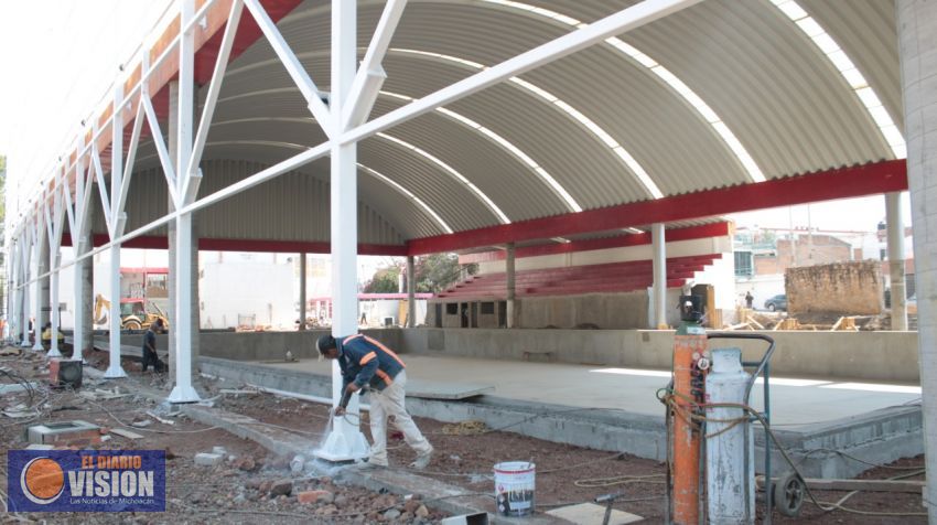 Al 65% de avance, construcción de alberca olímpica del CDER