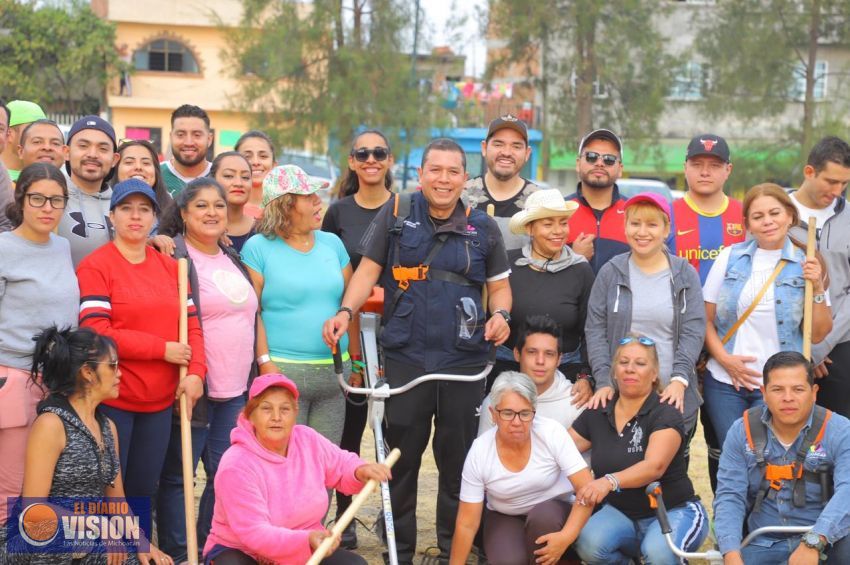 Recupera Sedesoh parque público en la colonia Ampliación Santa Cecilia, en Morelia