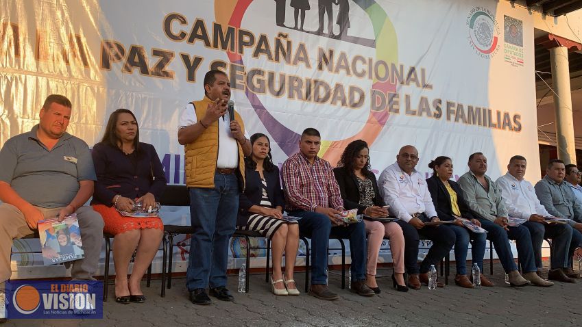 Arranca en Tingambato, la campaña nacional por La Paz y Seguridad de las familias 