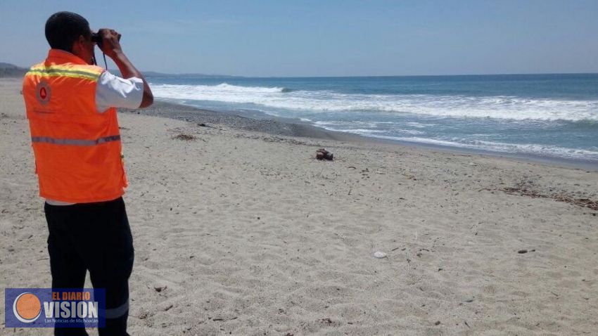 Alerta PC estatal sobre presencia de mar de fondo en costa michoacana
