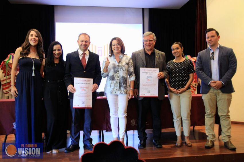 Otorgan en Michoacán, sellos de calidad turística “Cerca de China” y “Turismo Incluyente”