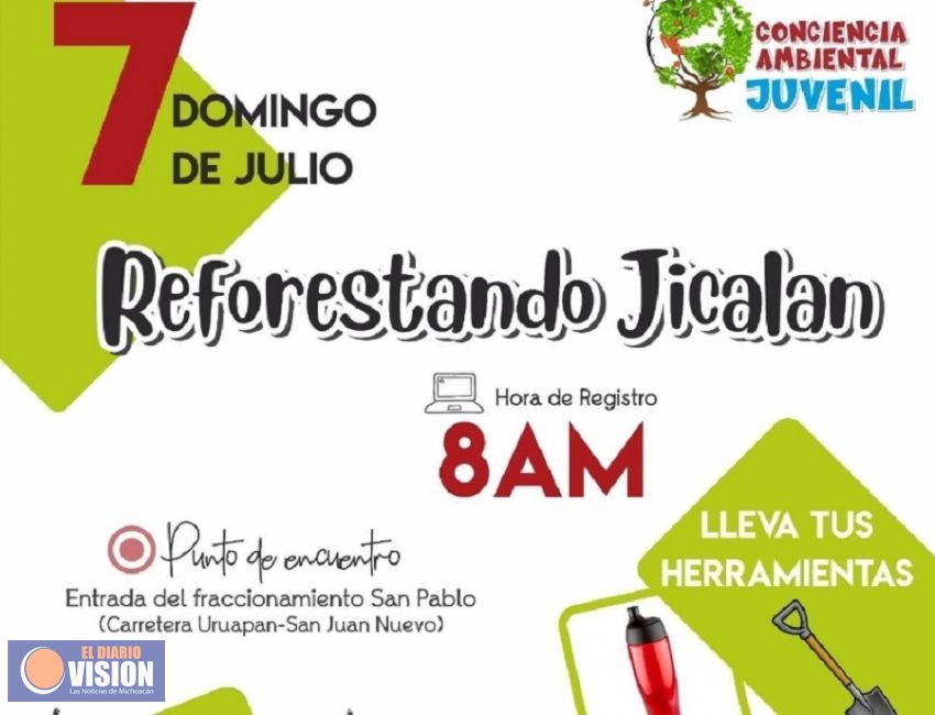 El diputado local Francisco Cedillo invita a reforestación del Cerro de Jicalán