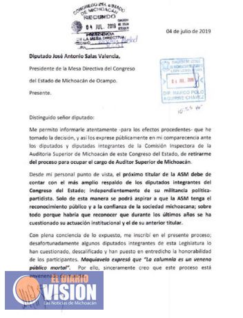 Envenenado el proceso de elección a Auditor de Michoacán: Moisés Pardo 