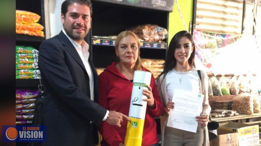 PVEM Morelia inicia campaña permanente de recolección de colillas de cigarro