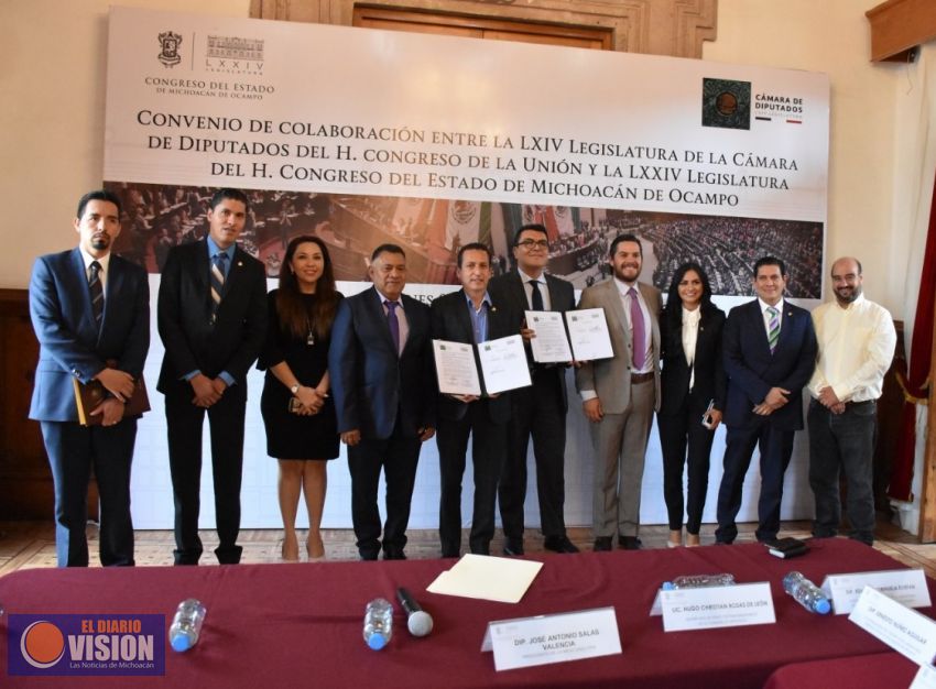 Firma Poder Legislativo, convenio de colaboración con el Congreso de la Unión