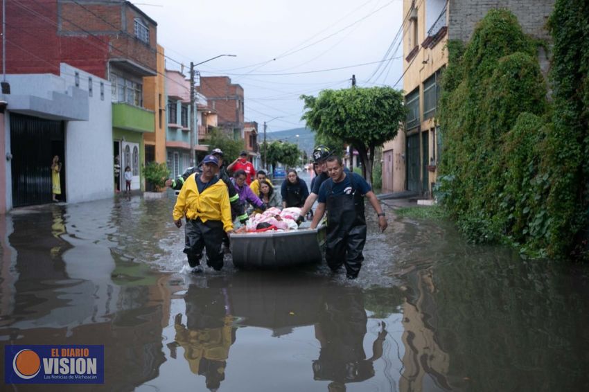 Protección Civil y Bomberos de Morelia apoyan a morelianos