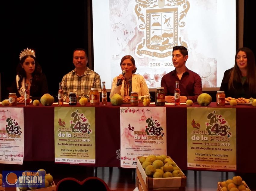 Del 28 de Julio al 4 de agosto, se llevará acabo la 43 Feria de la Pera, Ucareo 2019