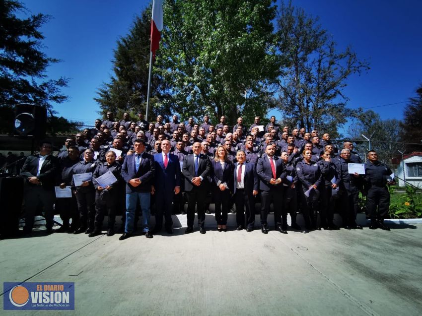 Más de cien elementos concluyen Curso de Formación Inicial de Custodia Penitenciaria