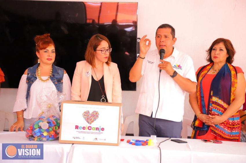 Tuzantla se une a ReciCanje, en beneficio de niñas y niños con cáncer: Sedesoh