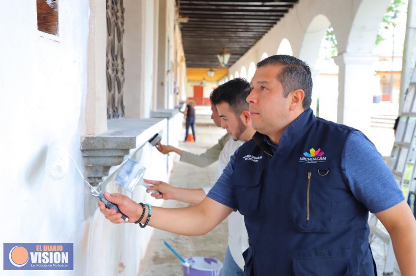 Vecinos y Sedesoh, rescatan espacio público en Tiripetío
